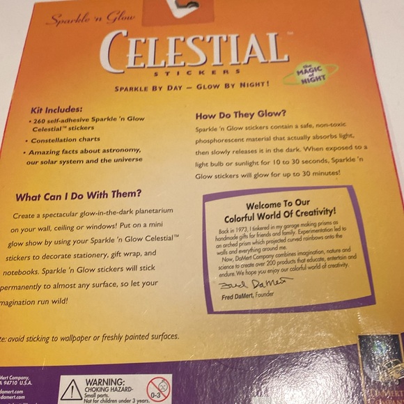 NIP & Vintage 2000 Sparkle & Glow Celestial Stickers - Picture 5 of 5